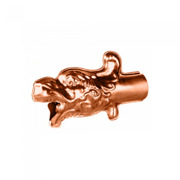 Kupfer Wasserspeier Löwenkopf 42mm rund