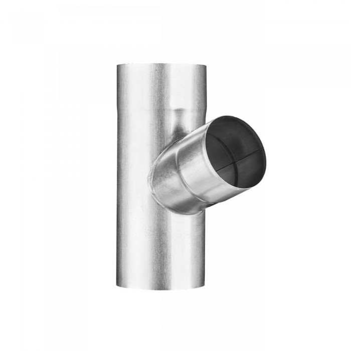 Aluminium Fallrohrabzweig DN100/DN87 seitlicher Abgang 72° Grad