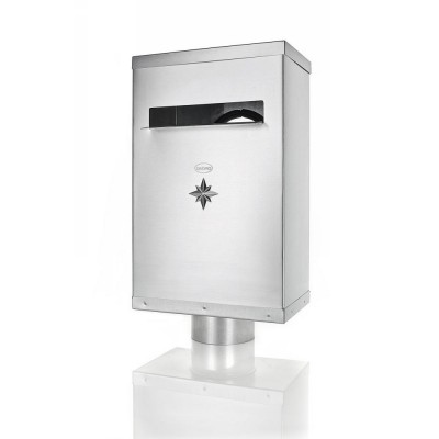 Titanzink Wasserfangkasten mit Deckel & Zulauföffnung DN100 eckig flach