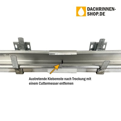 Kupfer Klebe-Rinnenverbinder für Kastendachrinne RG200