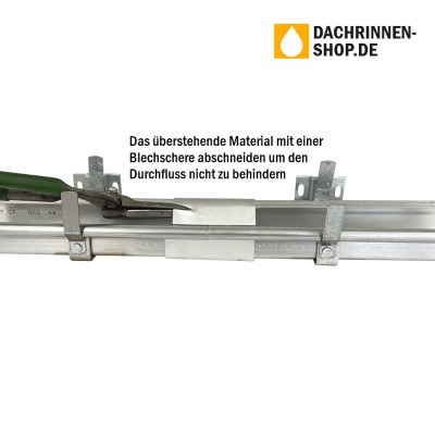 Kupfer Klebe-Rinnenverbinder für Kastendachrinne RG250