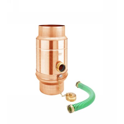 Kupfer Regenwassersammler mit Schlauchpaket für Fallrohr DN120