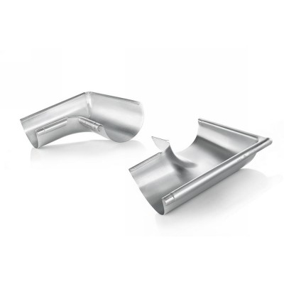 Aluminium Innenwinkel gezogen für halbrunde Dachrinne RG250 Winkel 90° Grad