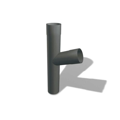 PREFA Fallrohrabzweig DN120 seitlich DN80 Dunkelgrau P.10