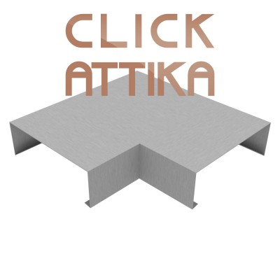 Eckelement aus Aluminium Natur für 11 cm Mauerbreite