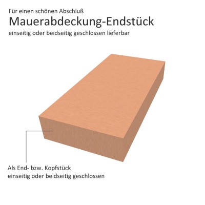 Click-Attika aus Stahlblech Anthrazitgrau Länge: 1,00 Meter für 11 cm Mauerbreit