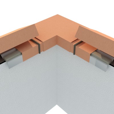 Click-Attika aus Stahlblech Grauweiß Länge: 1,00 Meter für 28 cm Mauerbreite